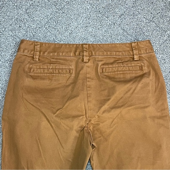 Lands' End Slim Leg Mid Rise Crop Pants Womens Size 6P Brown Canvas - Picture 12 of 13